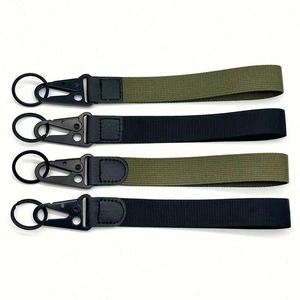 Custom logo Printed Sublimation Climbing Buckle Strap Wrist <b>Polyester</b> Keychain <b>Lanyard</b> Short KeyChain <b>Lanyards</b> - Product Image 1