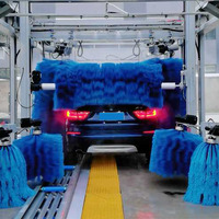 Système de lavage de voitures automatique à tunnel haute vitesse Mattias en acier inoxydable avec sécheur d'air 22KW et 11 brosses