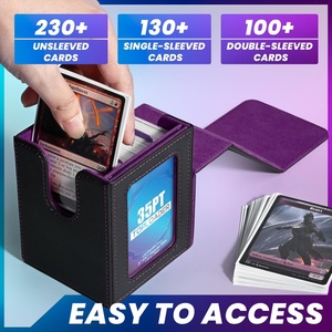 Caja de Cartas Coleccionables Wanzhi Outman TCG para Pokémon, Nueva, con Capacidad para Más de 100 Cartas, Resistente, de Cuero, Rectangular - Product Image 3