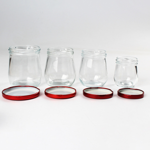 Kín lọ thủy tinh với nắp phong cách khác nhau thủy tinh lưu trữ mứt thực phẩm rỗng chai lọ với Twist-off nắp kim loại - Product Image 6