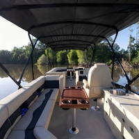 Bateaux pontons professionnels Allhouse 2026 avec moteurs, ensemble de meubles, petit sous-marin en aluminium à monter soi-même, bateau ponton chinois