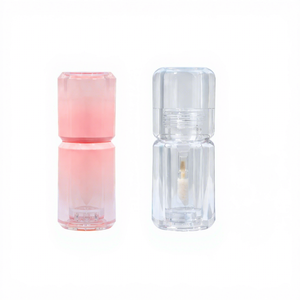 Gloss à lèvres repulpant rose dégradé semi-transparent bio avec base rotative en plastique, vente en gros pour maquillage quotidien, marque privée - Product Image 1