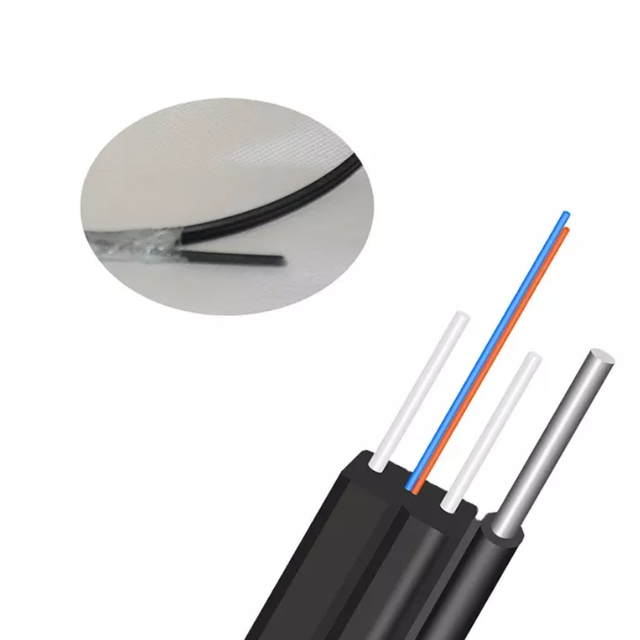 Self-supporting 2 Core SM  Bow Type Outdoor Fiber Optic Cable indoor 2 core fibre optic network ftth drop cable