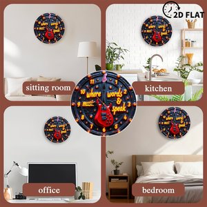 Round Wooden Wall <b>Clock</b> 25Cm Quiet Quartz Movement Home <b>Bedroom</b> Office Decor - Product Image 3