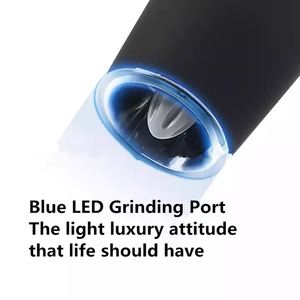 Moulin à sel et à poivre automatique à gravité avec lumière LED bleue, vente en gros, offre spéciale - Product Image 2