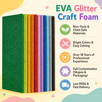 Feuilles de mousse EVA pailletées avec dos adhésif, fournitures artistiques éducatives pour enfants, en vrac pour l'école, artisanat, bricolage, projets personnalisés