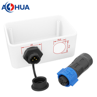 Conector de Cable Impermeable IP68 Macho-Hembra de 3 Pines para Montaje en Panel de Caja de Control PCB