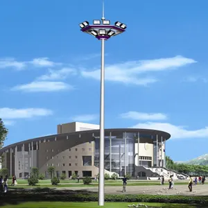 Galvanized Outdoor 25m Octagonal High Mast Lighting Pole Polygonal LED Light Tower Supplier