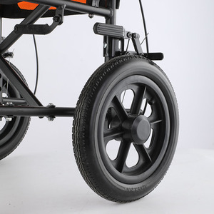 Fauteuil roulant pliable en alliage d'aluminium Le Chi Medical Care, orange, léger, portable, manuel, pour personnes âgées et femmes enceintes - Product Image 2