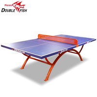 Table de ping-pong pliable de conception double poisson standard d'extérieur, véritable SMC, imperméable, résistante au soleil, pour un usage domestique 318B