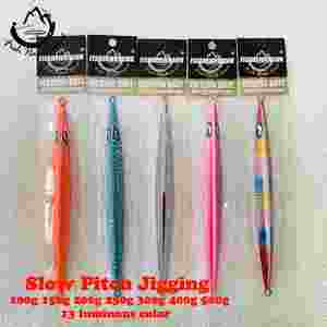 ORJD Venta al por mayor/al por menor 100g 150g 200g 250g 300g 400g 500g Señuelo luminoso de jigging lento para agua salada con colores craquelados - Product Image 6
