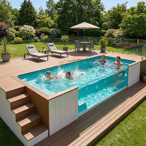 Piscina Prefabricada de Fibra de Vidrio para Jardín de Hotel con Bomba, Resistente a los Rayos UV, Ecológica, para Niños - Product Image 2