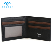 Dompet kulit asli penghalang RFID pria, Kustom mewah modis gaya sederhana dengan panjang pendek dan penutup penutup