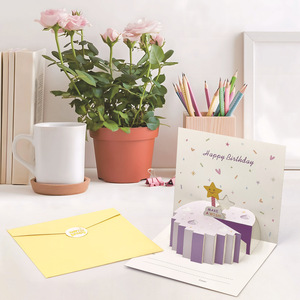 BBL Factory Price Luxury 3D Pop Birthday/Christmas Invitation Greeting Card <b>Handmade</b> Coated <b>Paper</b> Flowers UV Printing DIY - Product Image 2