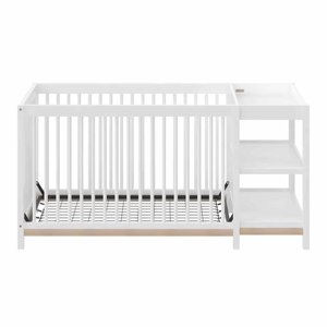 Lit de sol Montessori en bois massif avec étagère pour enfants, lit bébé extensible pour bébés, utilisation dans le salon et à l'école - Product Image 2