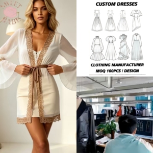 Blusa Larga Holgada de Mujer con Cuello en V, Decoración de Encaje Festoneado, Manga Campana y Cintura Ajustable, Estilo Bohemio, Elegante y Casual para el Día a Día, ¡Venta Caliente! - Product Image 1