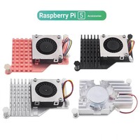 Dissipateur thermique en cuivre pur Raspberry Pi 5 avec ventilateur de refroidissement actif PWM pour la 5ème génération