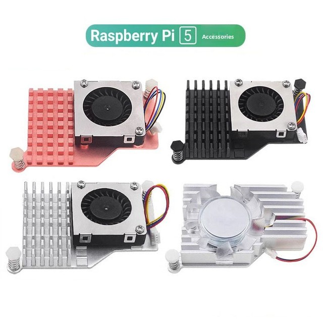 Raspberry Pi 5 Pure Copper Heatsink with PWM Active Cooler Fan for 5th Generation