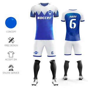 مخصص لكرة القدم ارتداء تي شيرتة تنفس <span class=keywords><strong>2</strong></span> قطعة الملابس الرياضية قميص كرة القدم شبكة - Product Image 6