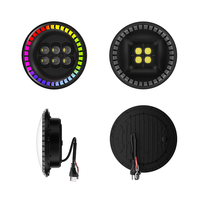 Nouveau phare de conduite bicolore blanc et jaune, fonction RGB, universel pour voiture, rond, 6 lumières, 36V 17W 834LM