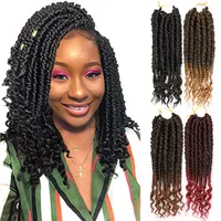 Lente Senegalese Twist Gehaakte Vlechten Krullend End Haak Haarverlenging Voor Zwarte Vrouwen Lente Senegalese Twist Vlechten Haar
