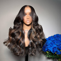Peluca de Cabello Brasileño con Ondas Corporales y Frente de Encaje HD al por Mayor, Peluca de Cabello Humano con Cutícula Virgen Alineada y Encaje Completo para Mujeres Negras