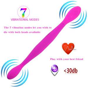 Vibratore a doppia punta per masturbazione lesbica, per vagina e sesso anale. - Product Image 5