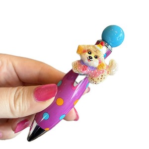 Stylo rotatif en peluche chat de <span class=keywords><strong>dessin</strong></span> animé mignon, style Instagram haut de gamme, pointe noire en forme de balle de 0,5 mm, idéal pour les étudiants en formation. - Product Image 5