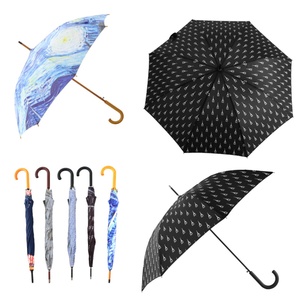 Automatic Open Metal Frame Straight <b>Umbrella</b> for Women Large Canopy Strong Wind Resistant Travel Compact - Product Image 1