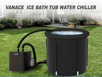 Baignoire à glace Vanace avec logo personnalisé, 400L, refroidisseur d'eau 1/2HP, bain de glace pour la récupération sportive des athlètes avec refroidisseur
