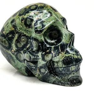 Factory Price Natural Skull hand made Kambaba jasper crystal skulls heading crystal craft for home decoration