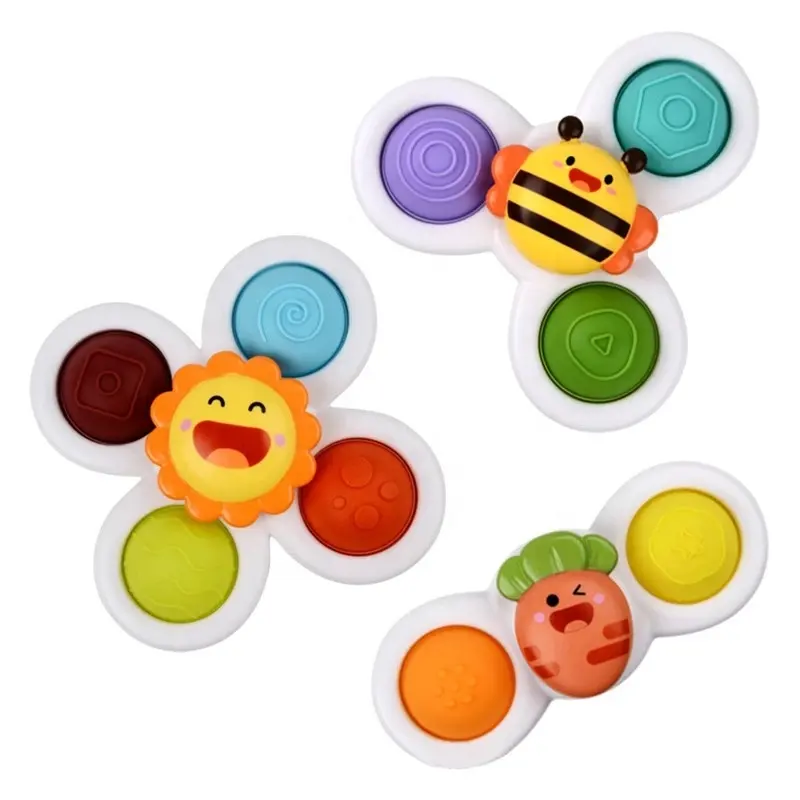 Cartoon Fidget Spinner Kids Toys ABS Colorful Insect Gyro Toy Relief Stress Educational Fingertip Rattle Toys For Children