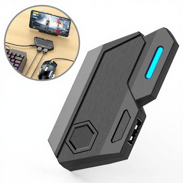 HXSJ P3 USB Wired Connection Gaming Converter Keyboard Mouse Android Version PUBG Auto-Aim Throne