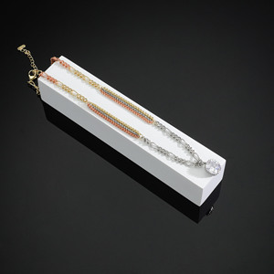 Collier en perles plaqué or 3 tons avec zircon, parure de bijoux fantaisie pour femme, motif papillon, cadeau idéal pour maman, usage quotidien - Product Image 3