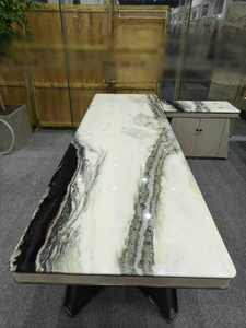 Mesa de Centro Moderna Personalizada de Mármol Blanco Panda, Piedra Natural con Acabado Pulido para Uso en Interiores para Hoteles - Product Image 5