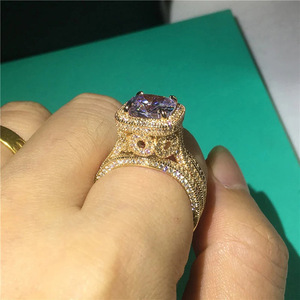 Anello con Diamante A091 in Oro Giallo, Taglio Brillante Naturale Rotondo, Colore G, Gioiello di Fidanzamento per Donna - Product Image 5