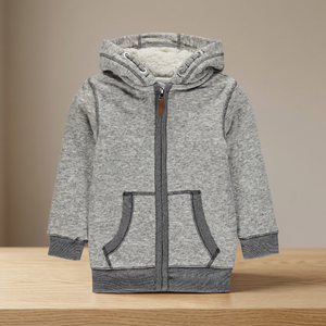 Sweats à capuche d'hiver pour enfants, tricotés, doublés, à fermeture éclair, services d'achat de vêtements pour bébés, agent de sourcing Vietnam - Product Image 2
