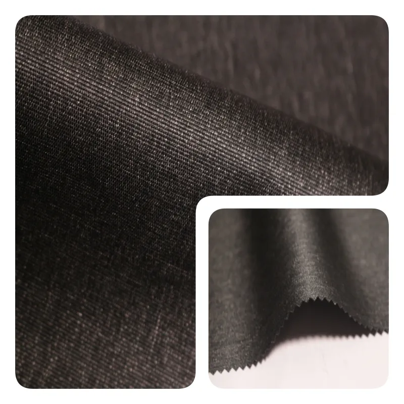PX50 600D ruoso เส้นด้ายสีดำโพลีเคลือบใสสำหรับกระเป๋าเป้สะพายหลังผ้าโพลีไอออนบวก100%
