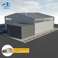 Nouvel entrepôt préfabriqué en acier léger, bâtiment métallique pour petits ateliers et projets de stockage