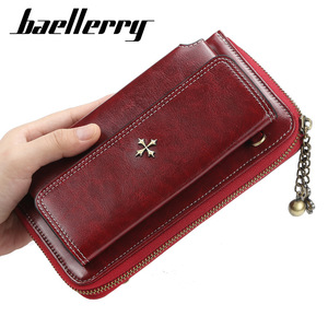 Baellerry Women's Wallet Pu Leather Clutch Bag With Chain Crossbody Phone Bag Solid Color Everyday Use - Product Image 5