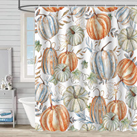 Rideau de douche en polyester Feuilles d'automne, résistant à la moisissure, séchage rapide, installation facile, ensemble de rideaux de douche personnalisable