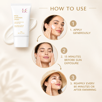 Crème solaire quotidienne végane à label privé, protection UV large spectre SPF 30 PA+++, lotion pour le visage, résistante à l'eau, hydratation apaisante