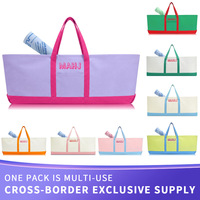 Sac de transport en toile pour tuiles et supports de Mahjong américain, vide, grand format, adapté aux supports et aux tuiles.