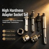 Adaptor Soket SDS Plus 1/2" Heavy Duty China OEM, Batang Ekstensi Shank Heksagonal Berlapis Fosfat Hitam Hasil Sandblast