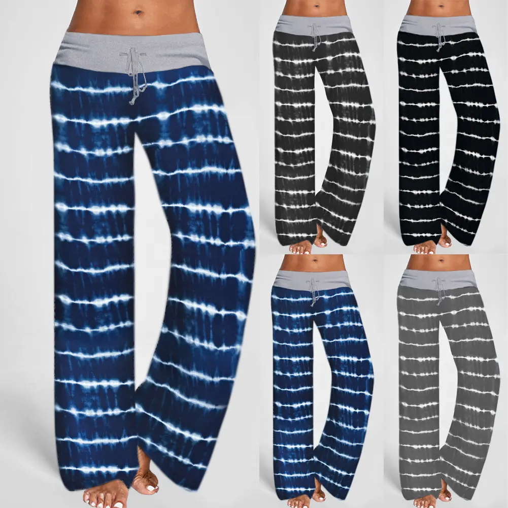 Pantaloni da Yoga Casual per sport all'aria aperta stampati Tie-dye da donna di alta qualità personalizzati quattro stagioni