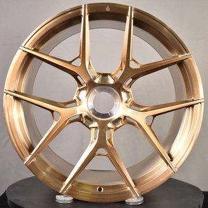 Jantes de voiture de tourisme forgées légères 20 21 pouces bronze brossé à blocage central pour <span class=keywords><strong>Porsche</strong></span> 991 911 Turbo S - Vente flash - Product Image 2