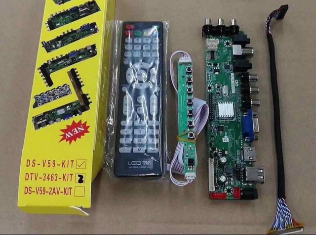 Hot Sell V56 TV Motherboard HDV56R-AL V2.2 Universal Lcd TV Controller Board V56 TV Mainboard Universal With Jumper Funtion