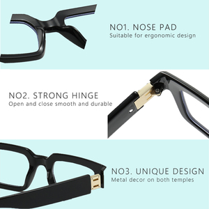 Gafas de Lectura con Lentes Transparentes con Bloqueo de Luz Azul y Marco Cuadrado, Anti-Fatiga Ocular, Unisex, Venta al Por Mayor +1.25 1.75, Superventas 2026 - Product Image 3