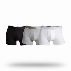 Calzoncillos bóxer de fibra plateada antirradiación EMF para hombre, transpirables, con cintura tejida y bordado, ropa interior con protección WIFI/5G/RF - Product Image 1