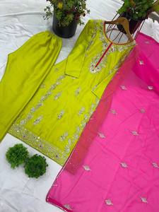 Último elegante diseñador indio estilo paquistaní bordado Salwar pantalones traje para mujer Función de boda y fiesta - Product Image 3